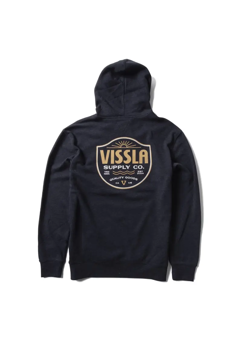 Vissla Coastal Eco Hooded Sweatshirt – Black Heather 1