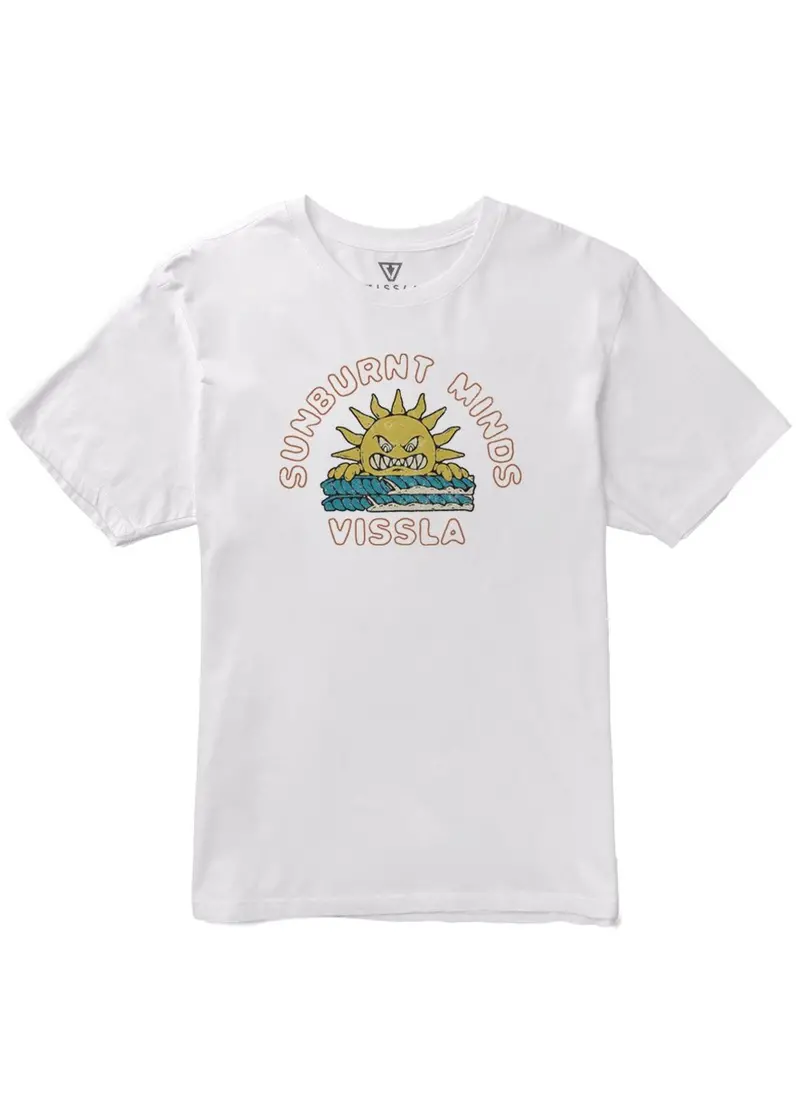 Vissla Cooked Organic Cotton Tee In White 1