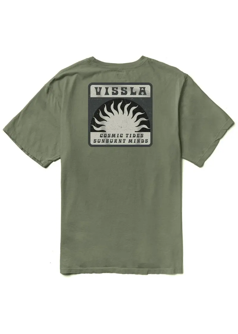 Vissla Cosmic Tides Organic Cotton Tee In Surplus 1