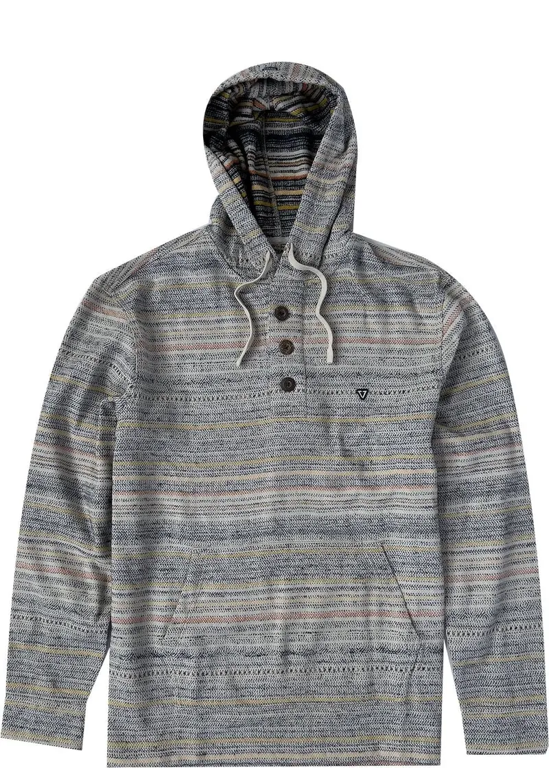 Vissla Descanso Harbor Blue Hooded Popover Shirt 1