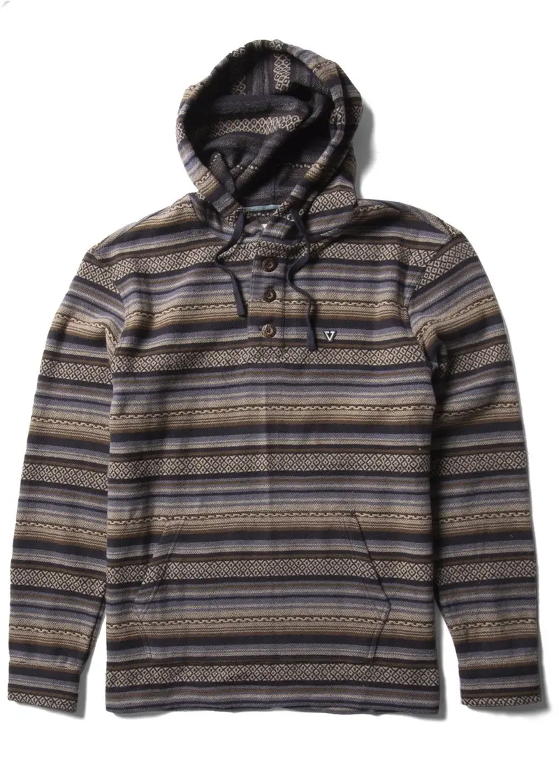 Vissla Descanso Hooded Popover Long-Sleeve Shirt In Phantom 1