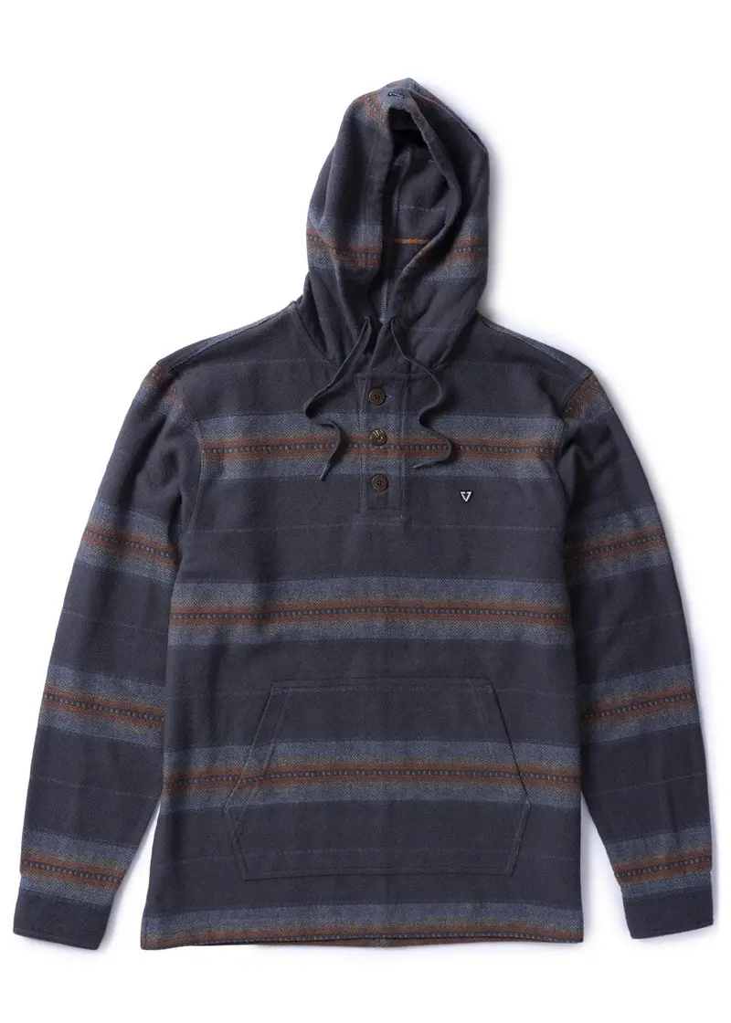 Vissla Descanso Hooded Popover Long-Sleeve Shirt In Phantom 1