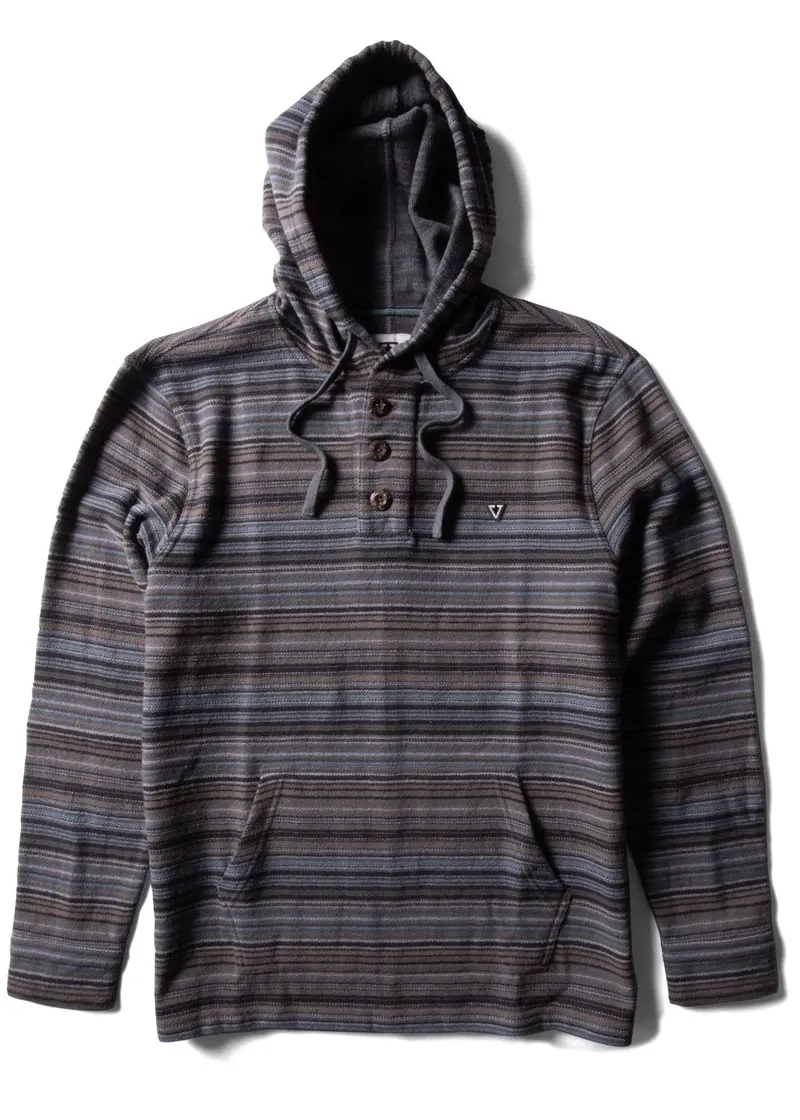 Vissla Descanso Long-Sleeve Hooded Shirt – Dark Gray 1