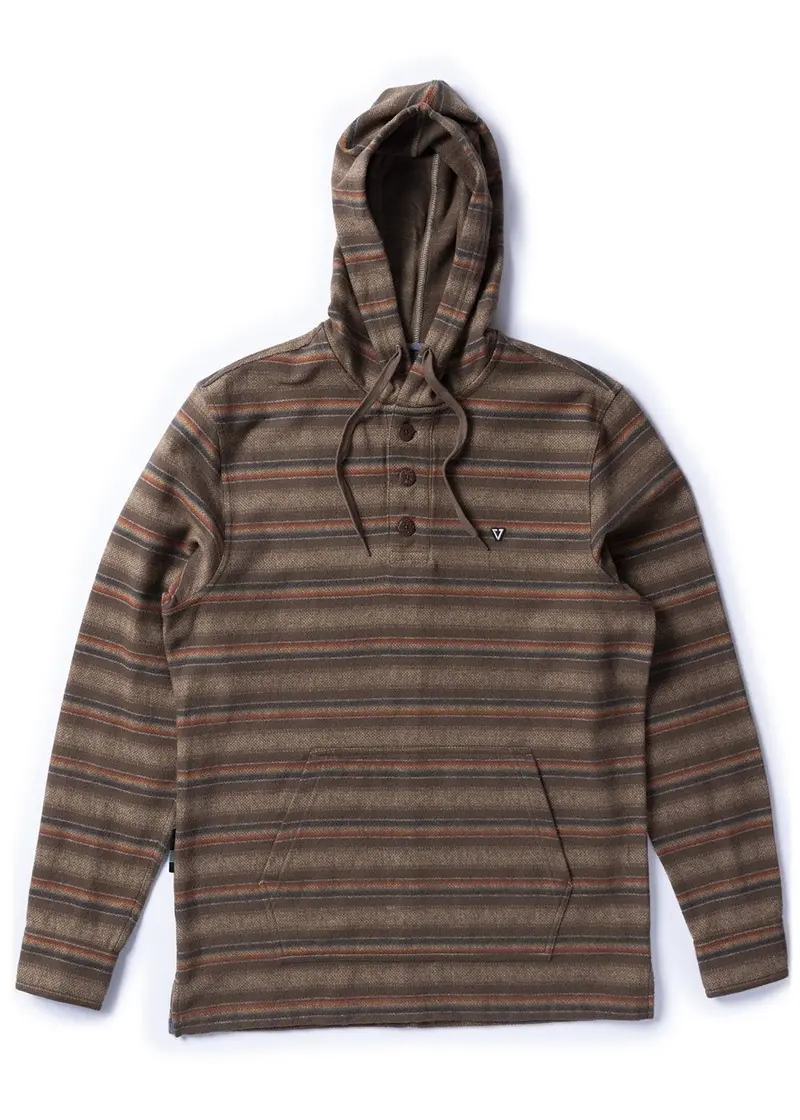 Vissla Descanso Organic Hooded Popover – Dark Earth 1