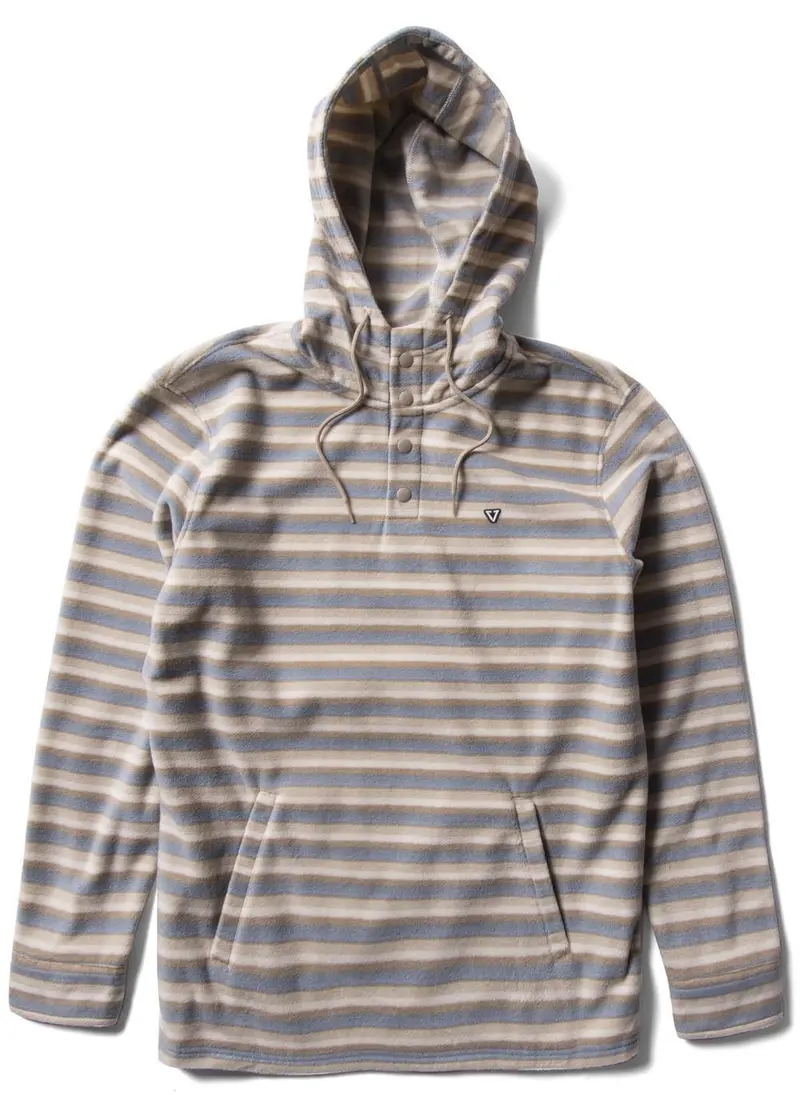 Vissla Eco-Zy Hooded Popover Long-Sleeve Shirt In Light Slate 1