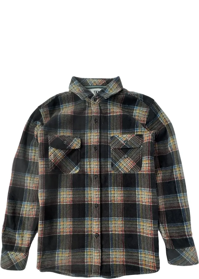 Vissla Eco-Zy Polar Flannel Shirt – Black 1