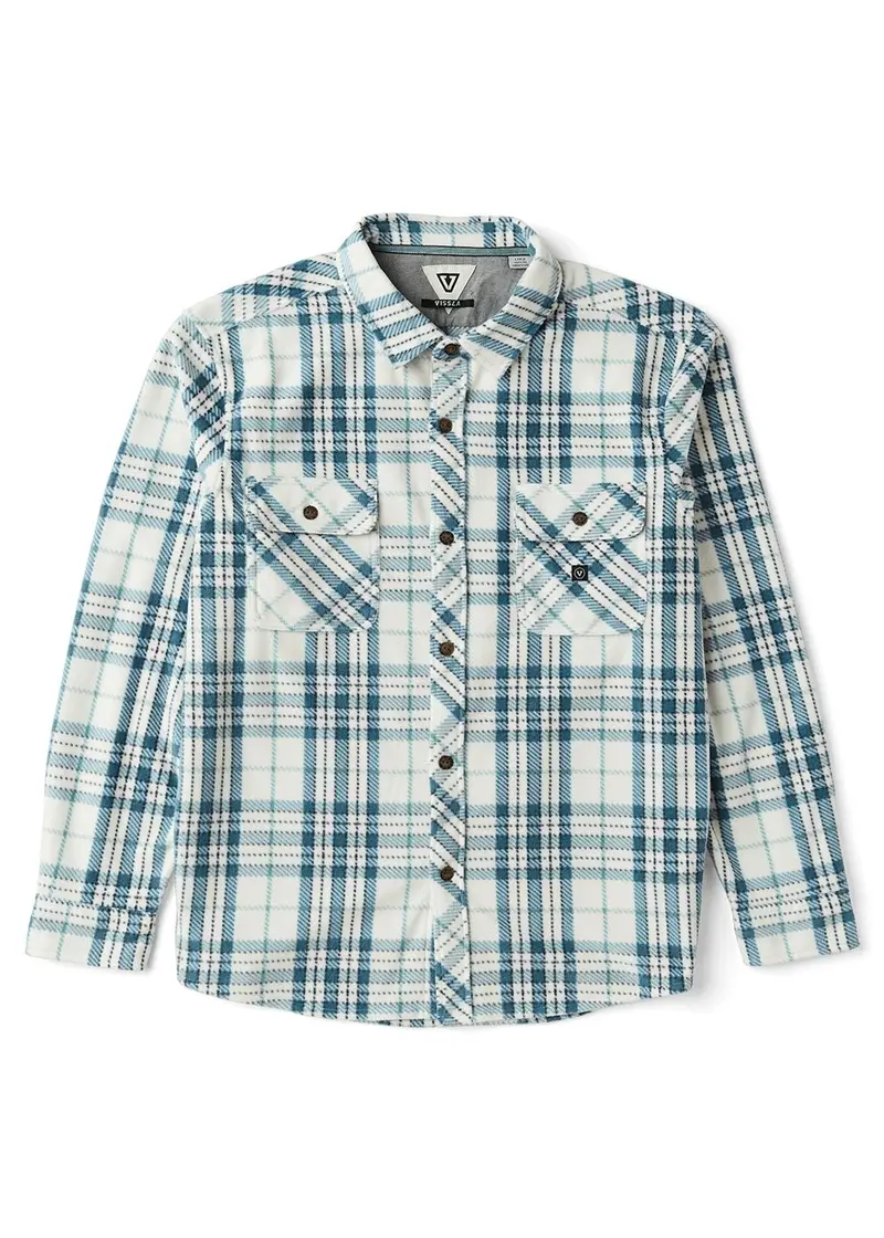 Vissla Eco-Zy Polar Flannel Shirt – Vintage White 1