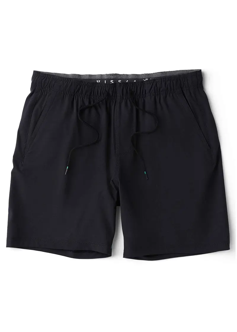 Vissla Hemp No See Ums 18-Inch Eco-Friendly Elastic Shorts In Black 1