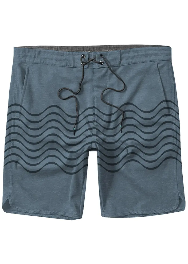 Vissla Locker Eco 18.5" Sofa Surfer Shorts – Harbor Blue Heather 1