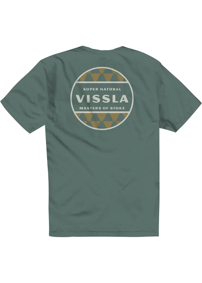 Vissla Masters Of Stoke Premium Cotton Pocket T-Shirt In Pine Green 1