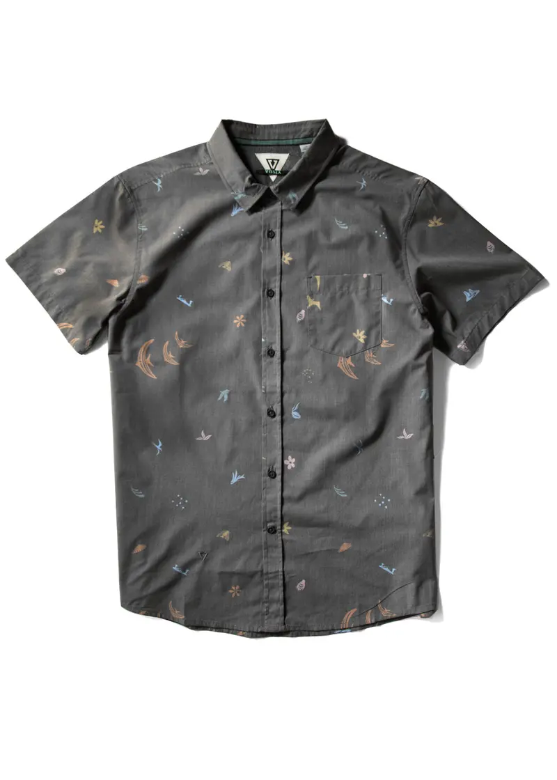 Vissla Miyashiro Island Stargazer Eco Short-Sleeve Shirt In Phantom Gray 1