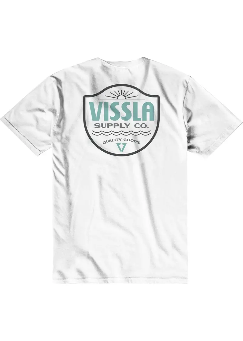 Vissla Quality Goods Heather Short-Sleeve Tee In White 1