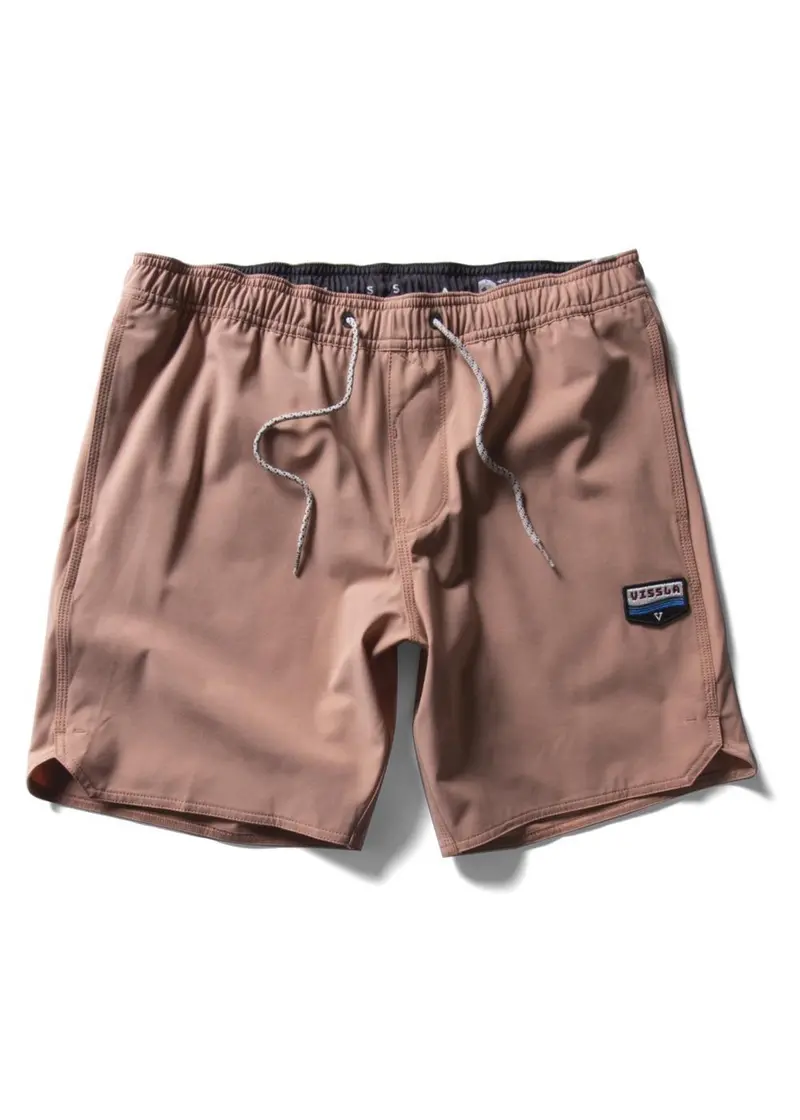 Vissla Solid Sets 17.5" Clay Ecolastic Boardshorts 1