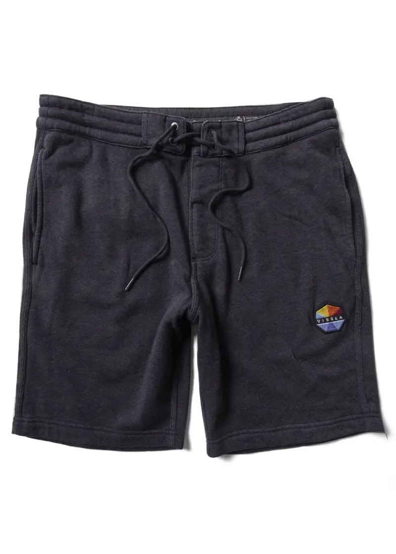 Vissla Solid Sets Eco 18.5-Inch Sofa Surfer Shorts In Black Heather 1