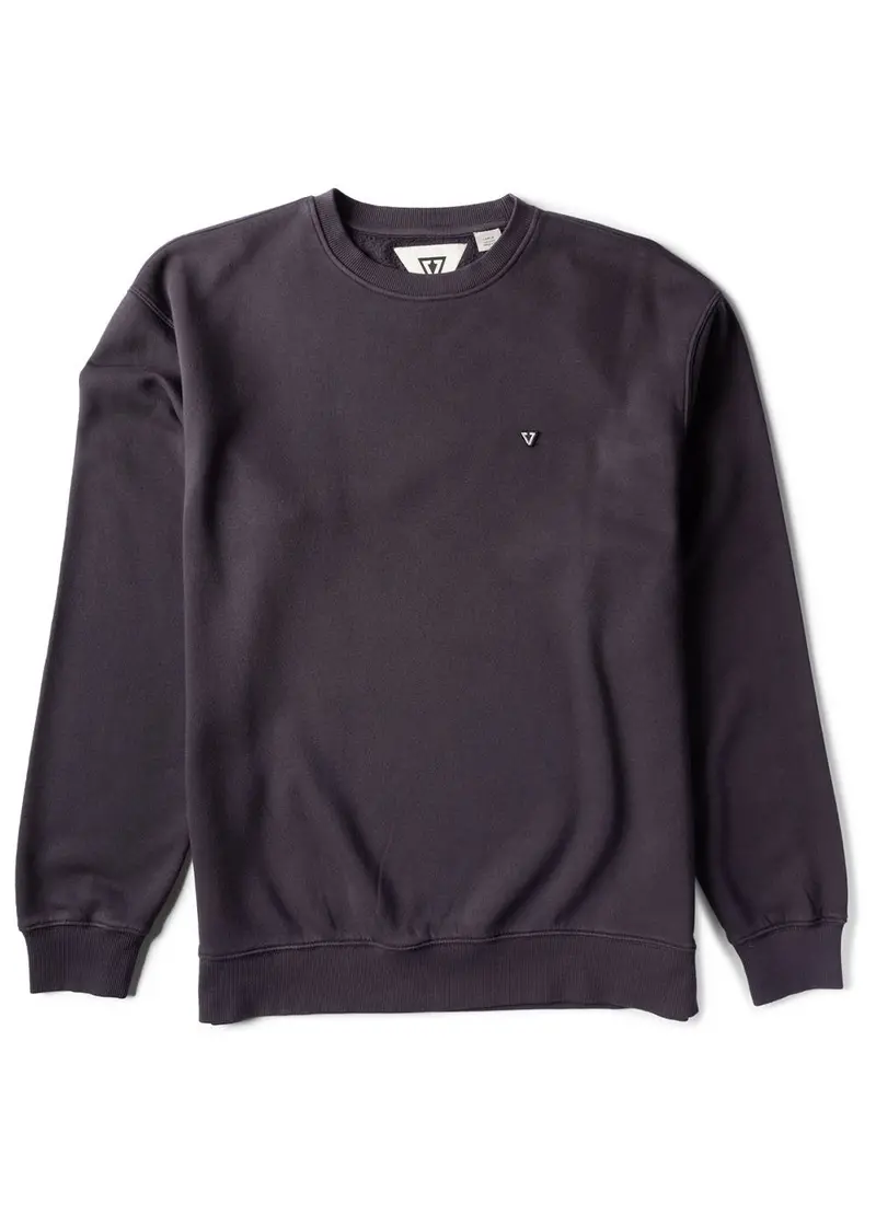 Vissla Solid Sets Eco-Fleece Crew Sweatshirt – Black 1