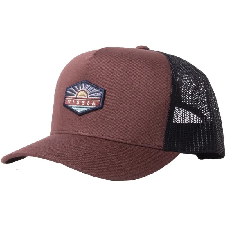 Vissla Solid Sets Trucker Cap In Brick Red 1