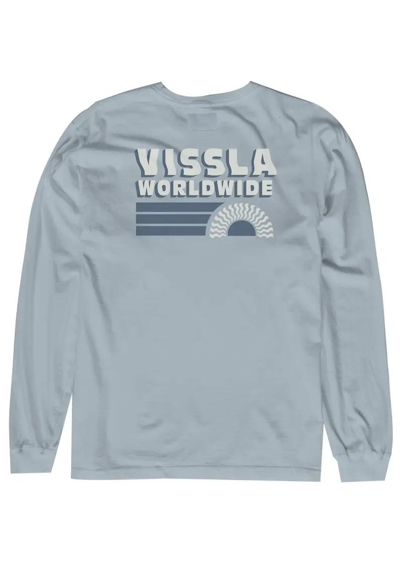 Vissla Speed Wobble Long-Sleeve Pocket Tee – Cool Blue 1