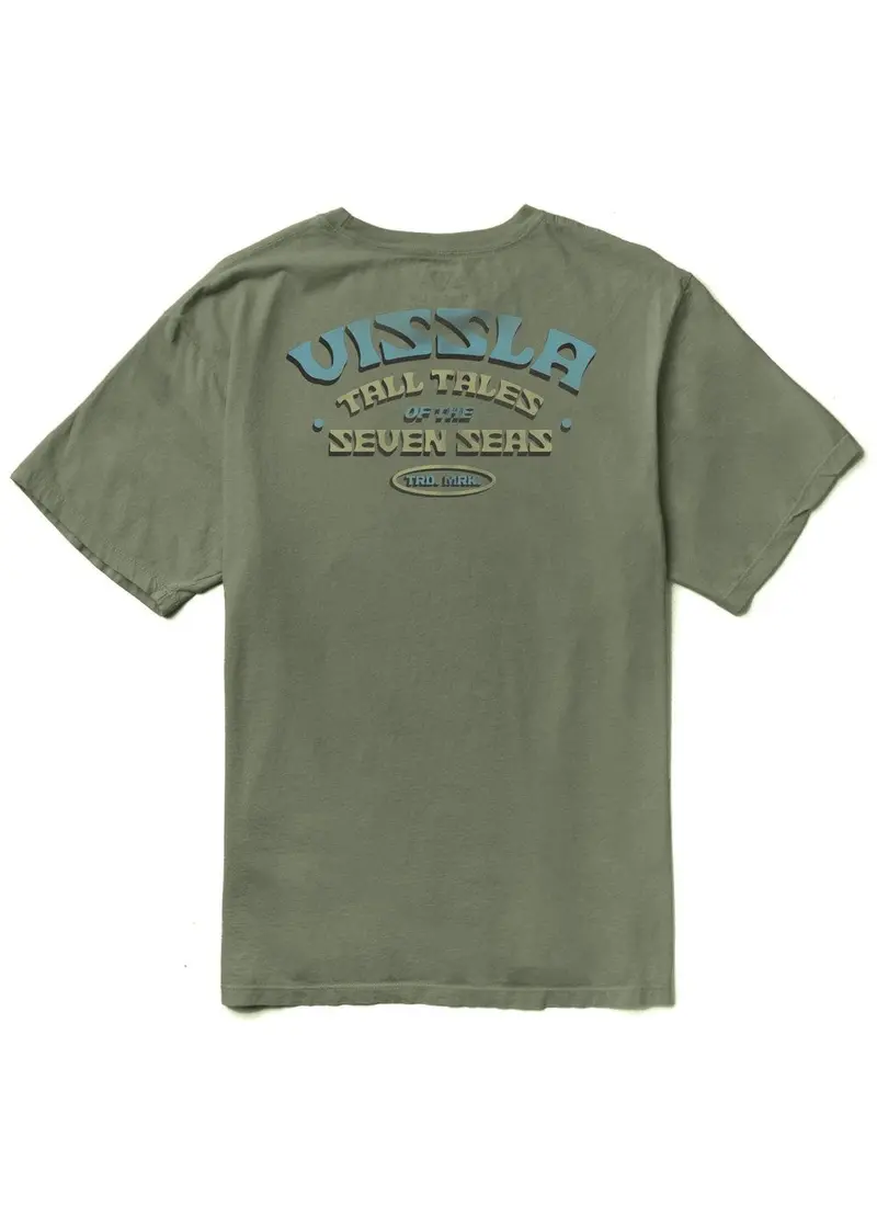 Vissla Tall Tales Organic Cotton Tee In Surplus 1