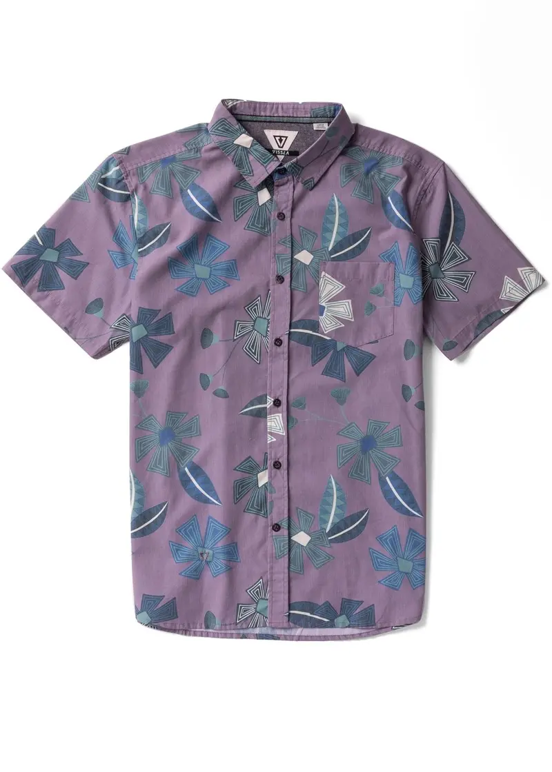 Vissla Tribal Tropics Eco Short-Sleeve Shirt In Dusty Lilac 1