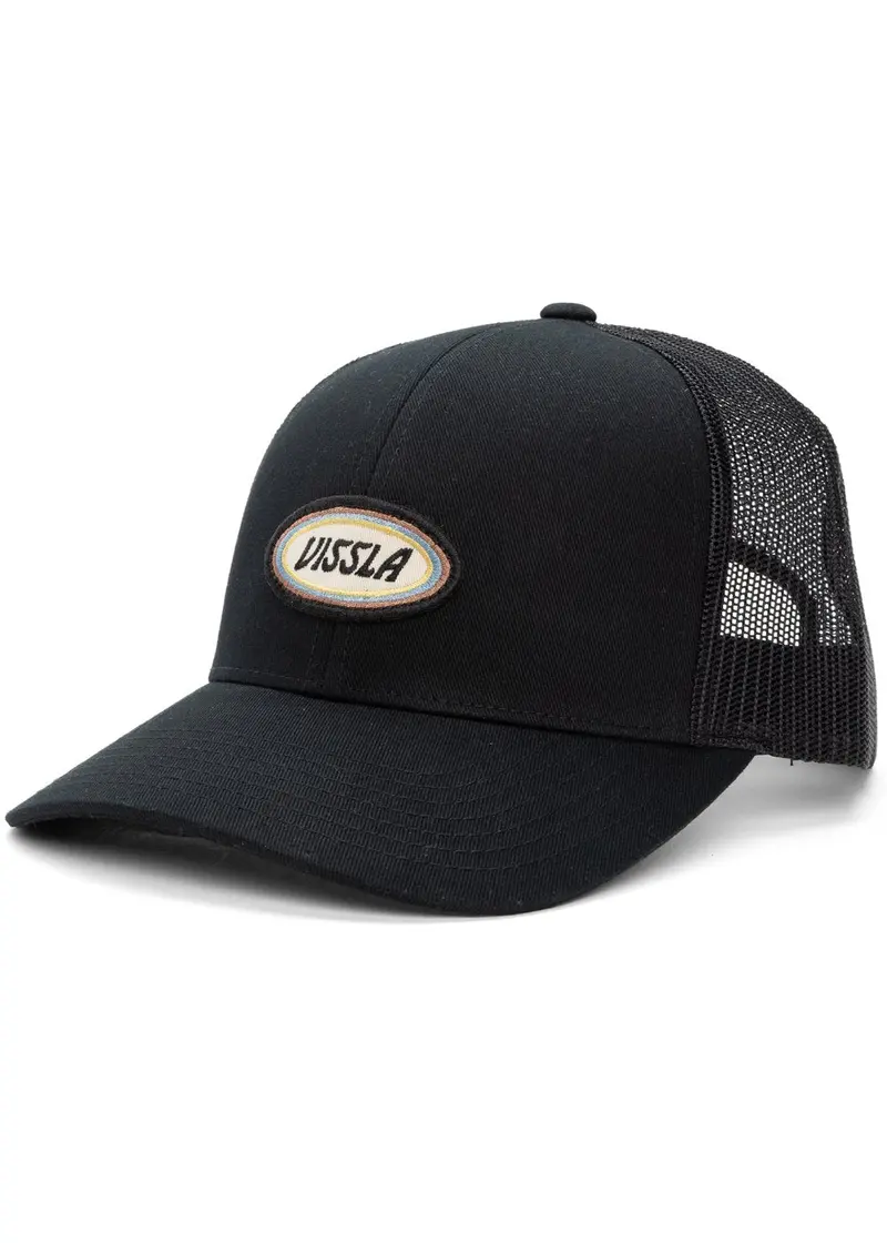 Vissla Trip Out Eco-Friendly Trucker Hat – Pure Black 1
