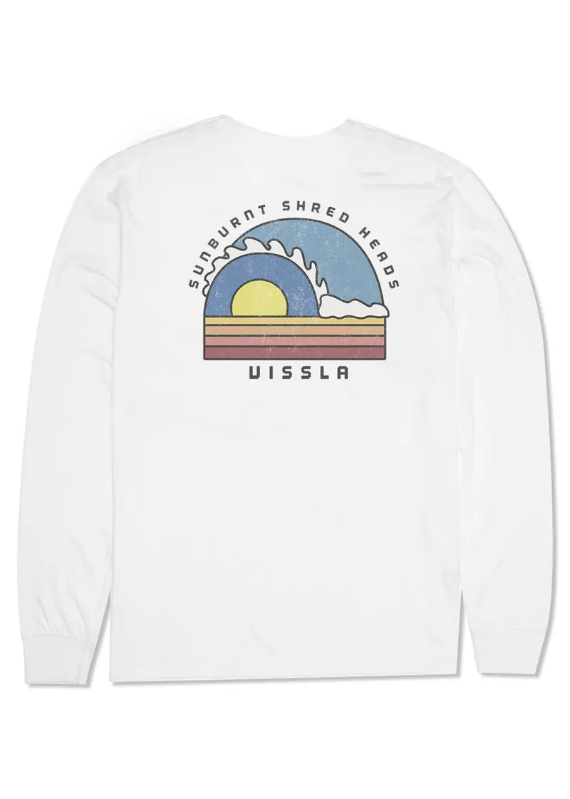 Vissla Tubez Long Sleeve Pocket T-Shirt In White 1
