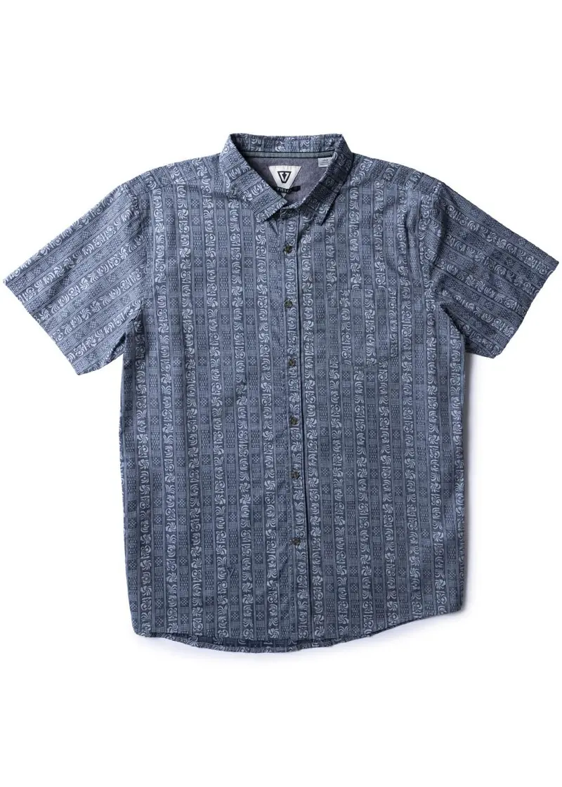Vissla Waikiki Sustainable Long-Sleeve Shirt In Midnight 1
