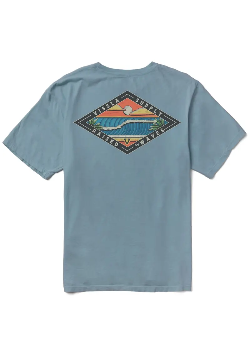 Vissla Wave Chasers Organic Cotton Tee – Chambray 1