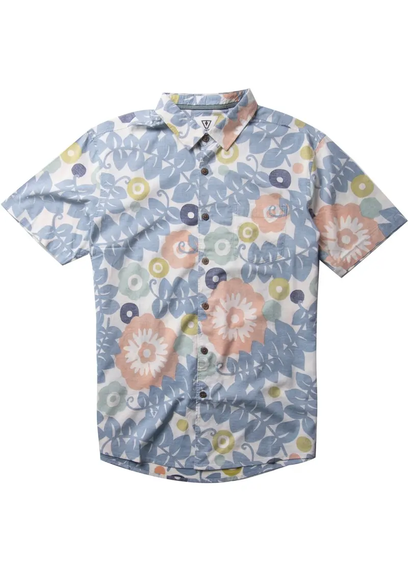 Vissla Zanzabar Short-Sleeve Shirt – Storm Blue 1