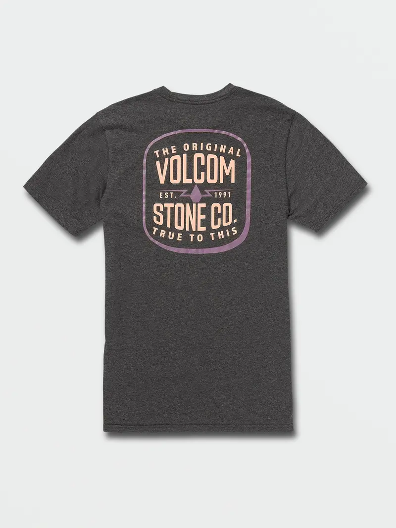 Volcom Carbide Slim-Fit Pocket Tee In Dark Black Heather 1