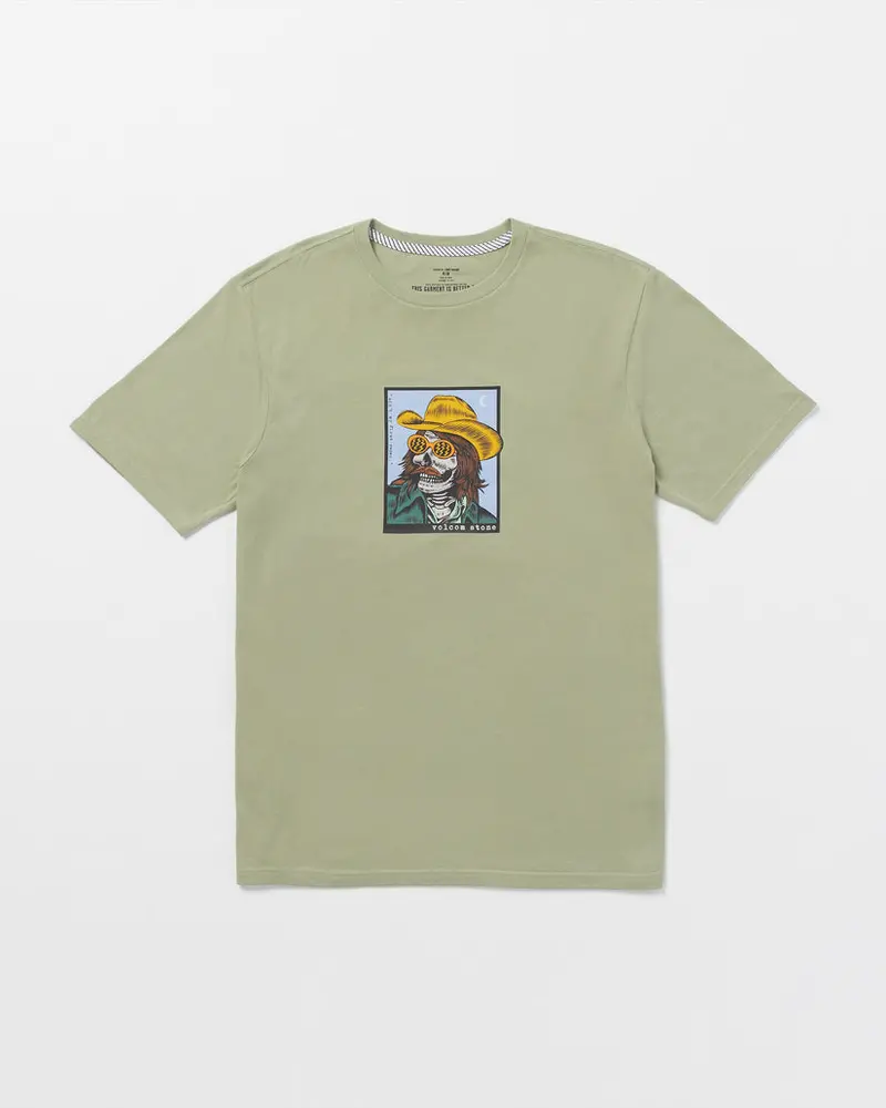 Volcom Cosmic Rodeo Art Print Tee In Green Tea 1