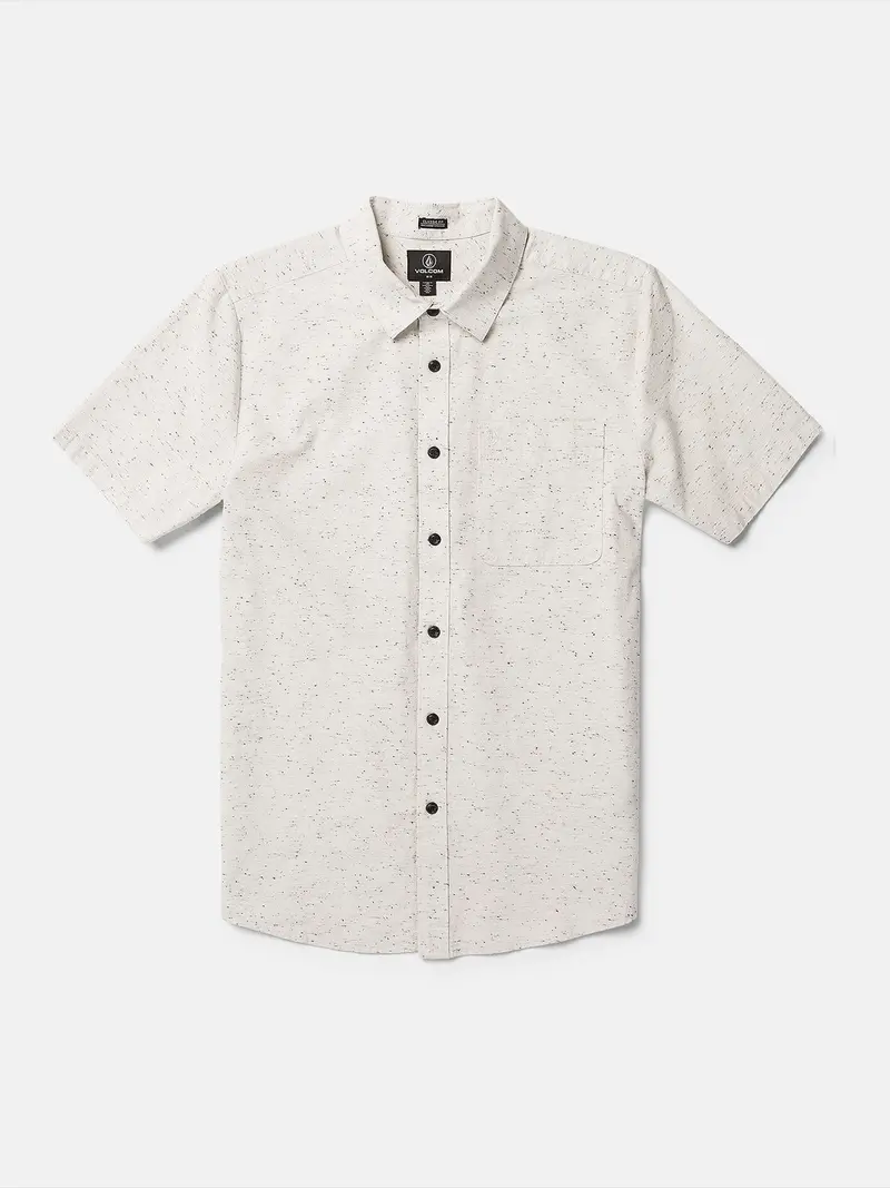 Volcom Date Knight Short-Sleeve Shirt – Off-White Casual Fit 1