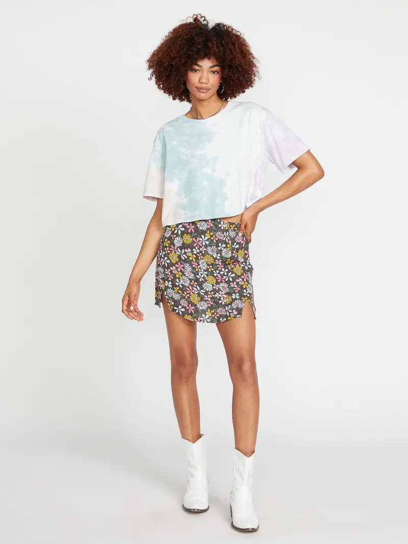 Volcom Espresso Happy Dazee Tiered Skirt 1