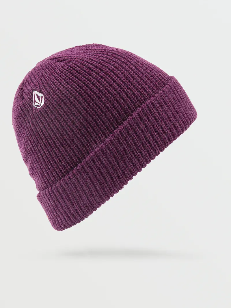 Volcom Full Stone Knit Beanie In Mulberry 1