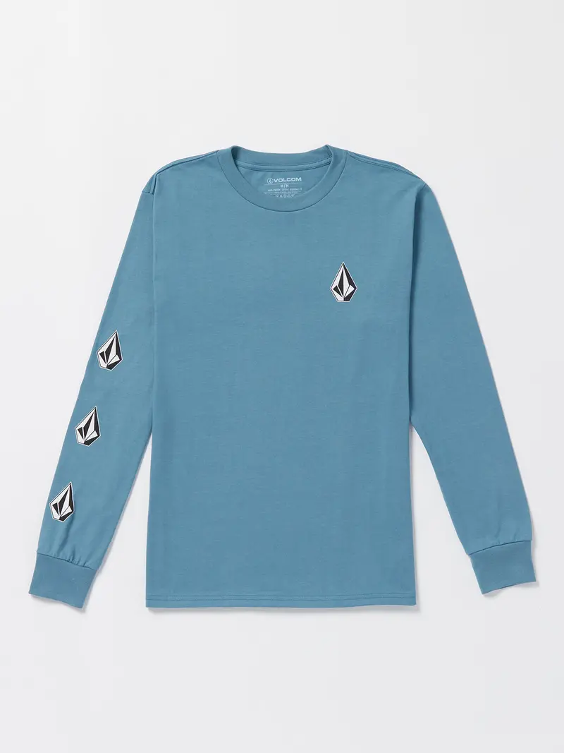 Volcom Iconic Stone Long-Sleeve Tee In Indigo Ridge 1