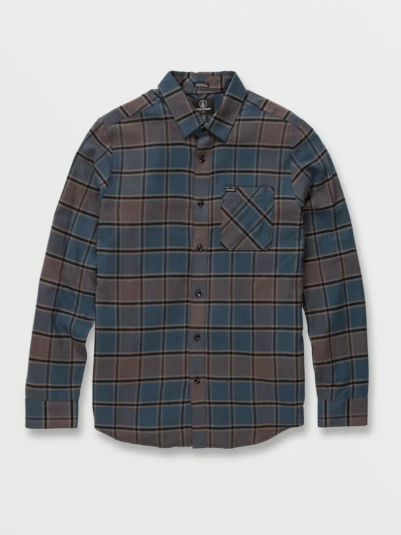 Volcom Men'S Caden Plaid Shirt – Marina Blue 1