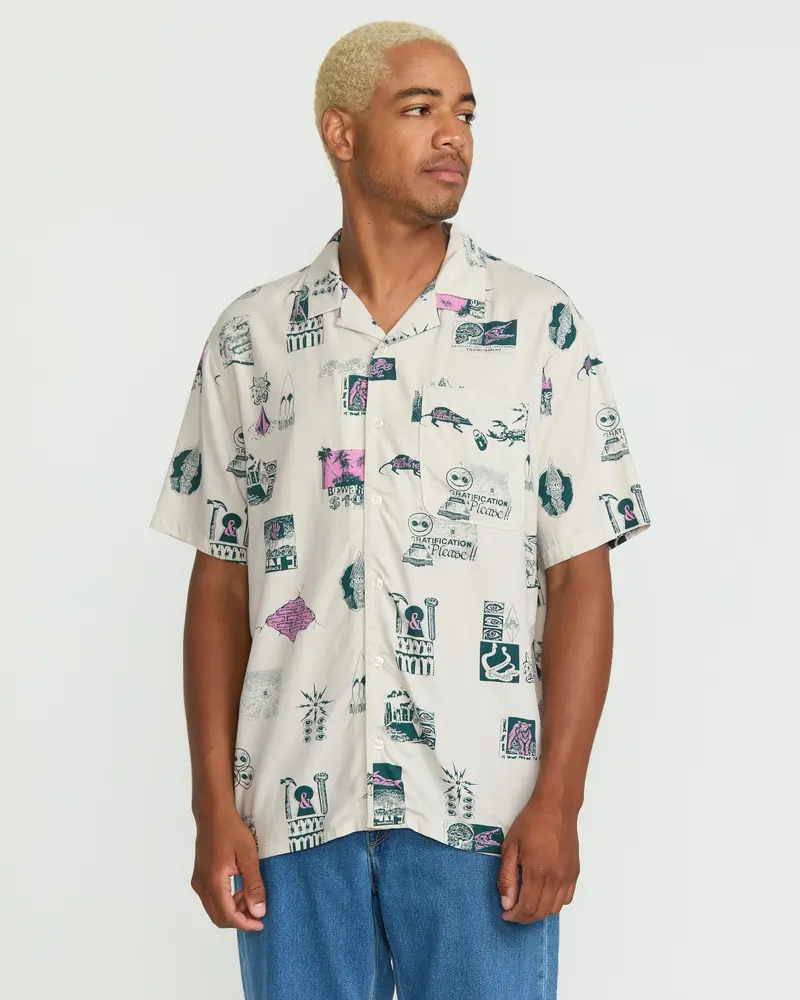 Volcom Mistostone Shirt – Stone Washed Button-Down 1