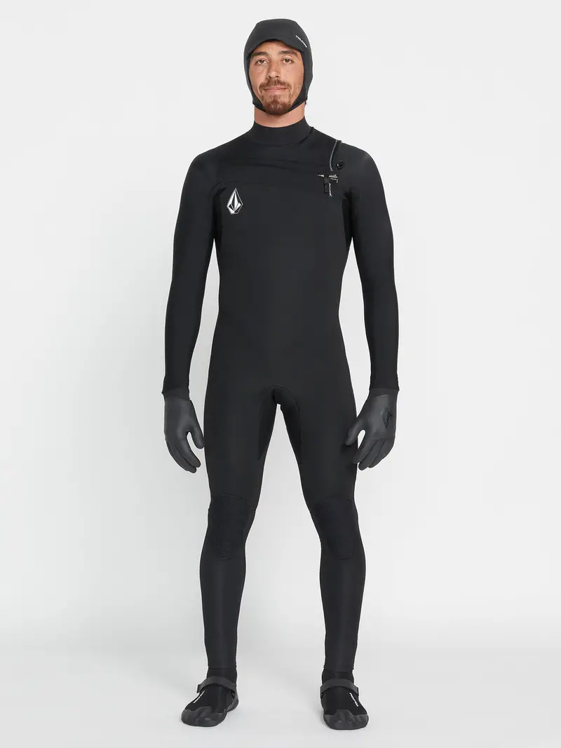 Volcom Modulator 4/3Mm Chest-Zip Wetsuit – Black 1