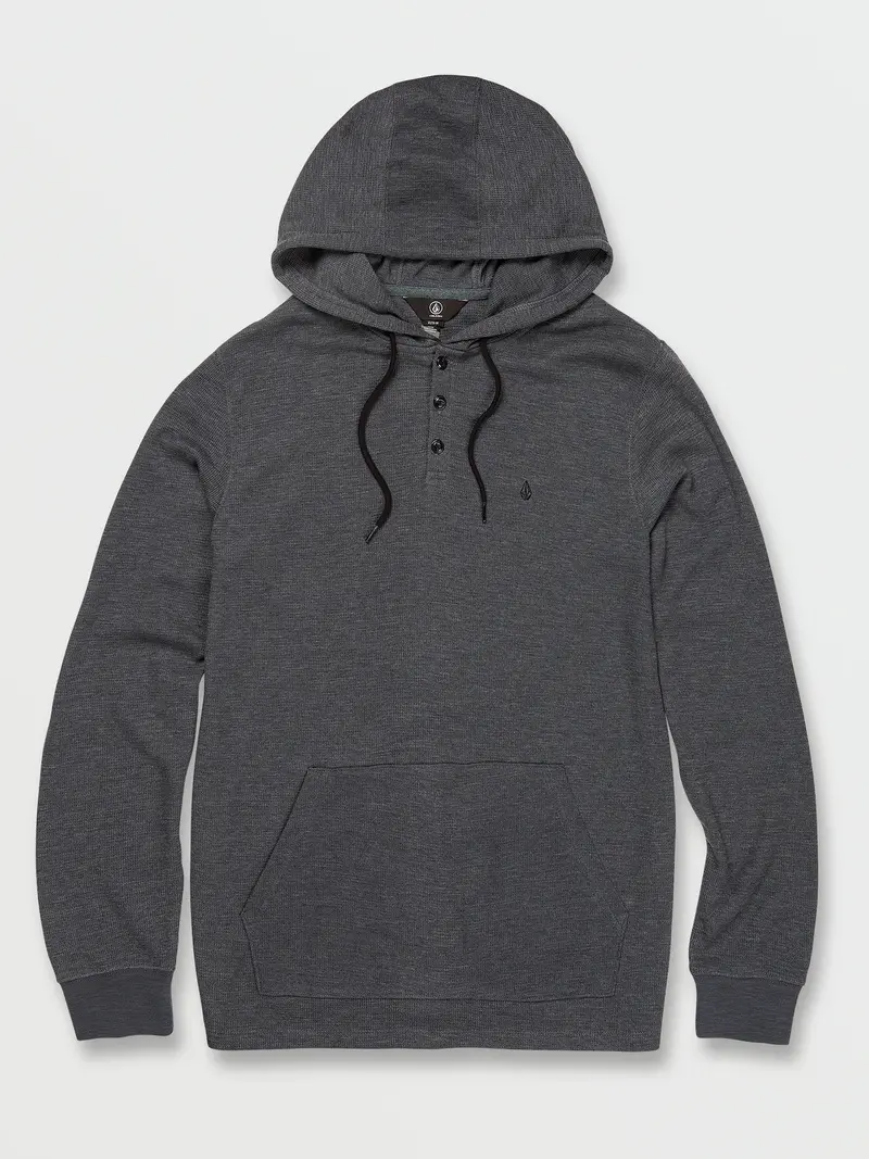 Volcom Murph Thermal Waffle-Knit Long-Sleeve Top In Marina Blue 1