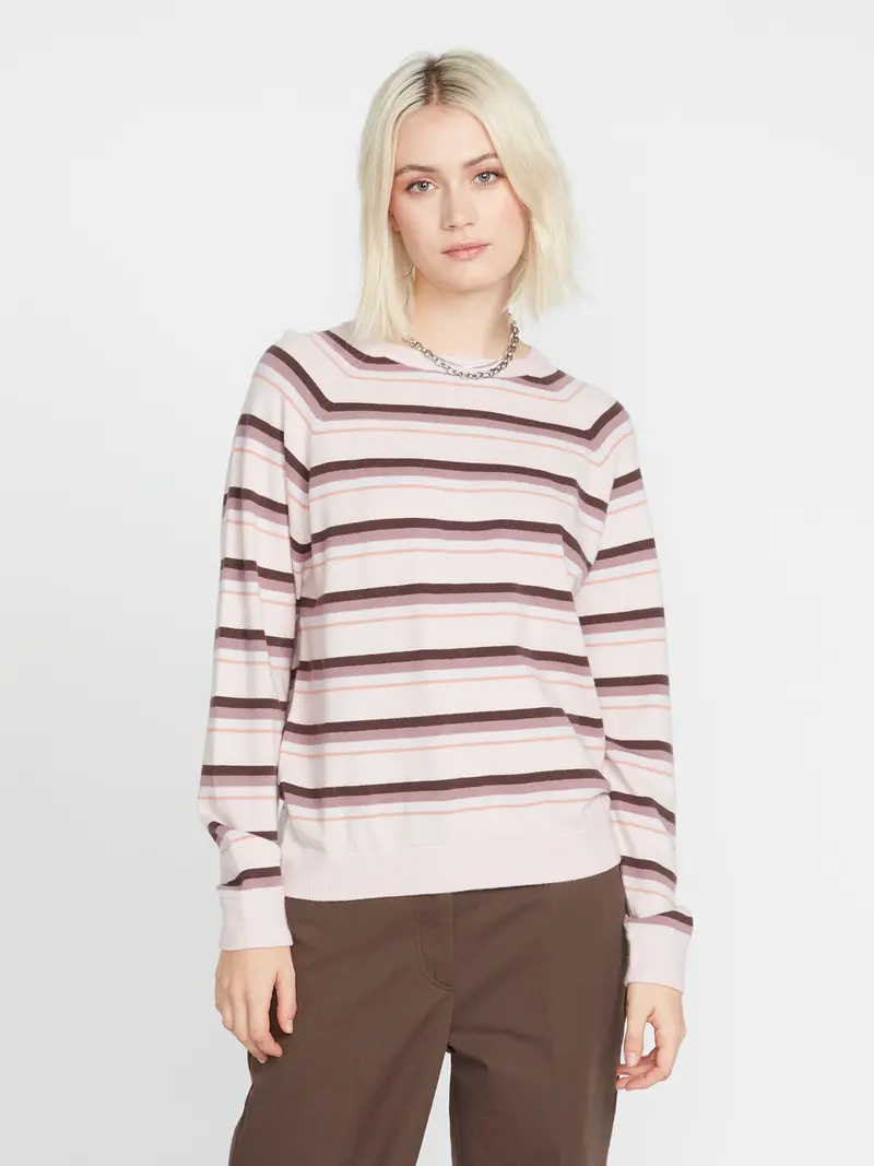 Volcom Over N Out Textured Knit Sweater In Ash 1