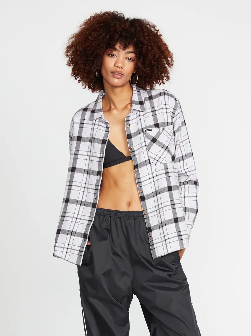 Volcom Plaid To Meet U Long-Sleeve Shirt In Lavender 1