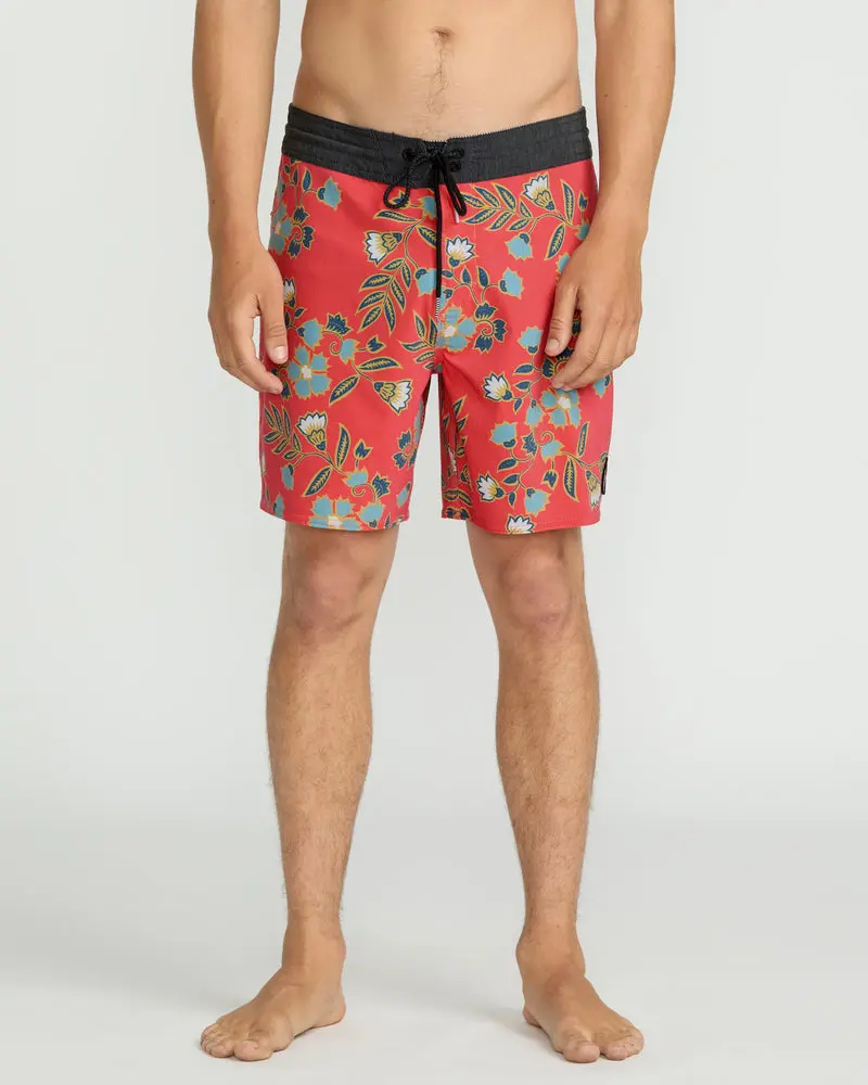 Volcom Psyche Cotton Stoney 17 Boardshorts – Vibrant Chili Red 1