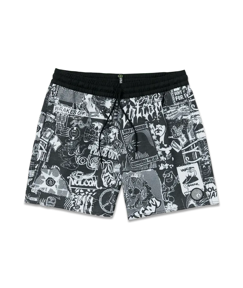 Volcom Refute Stoney 17" Men'S Beach Shorts In Black 1