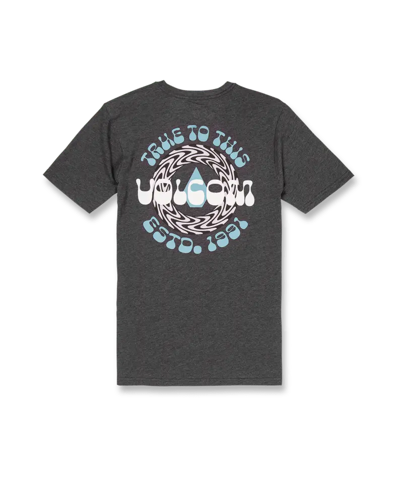 Volcom Stone Backstage Short-Sleeve Tee In Dark Black Heather 1