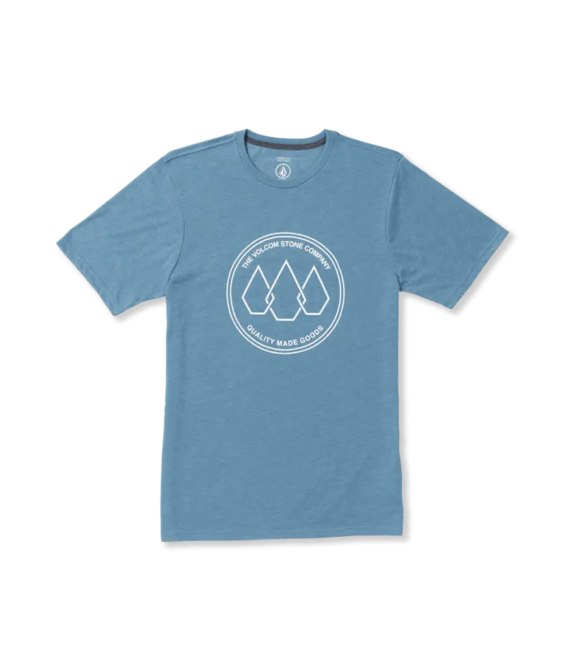 Volcom Stone Link Textured T-Shirt In Indigo Ridge Heather 1