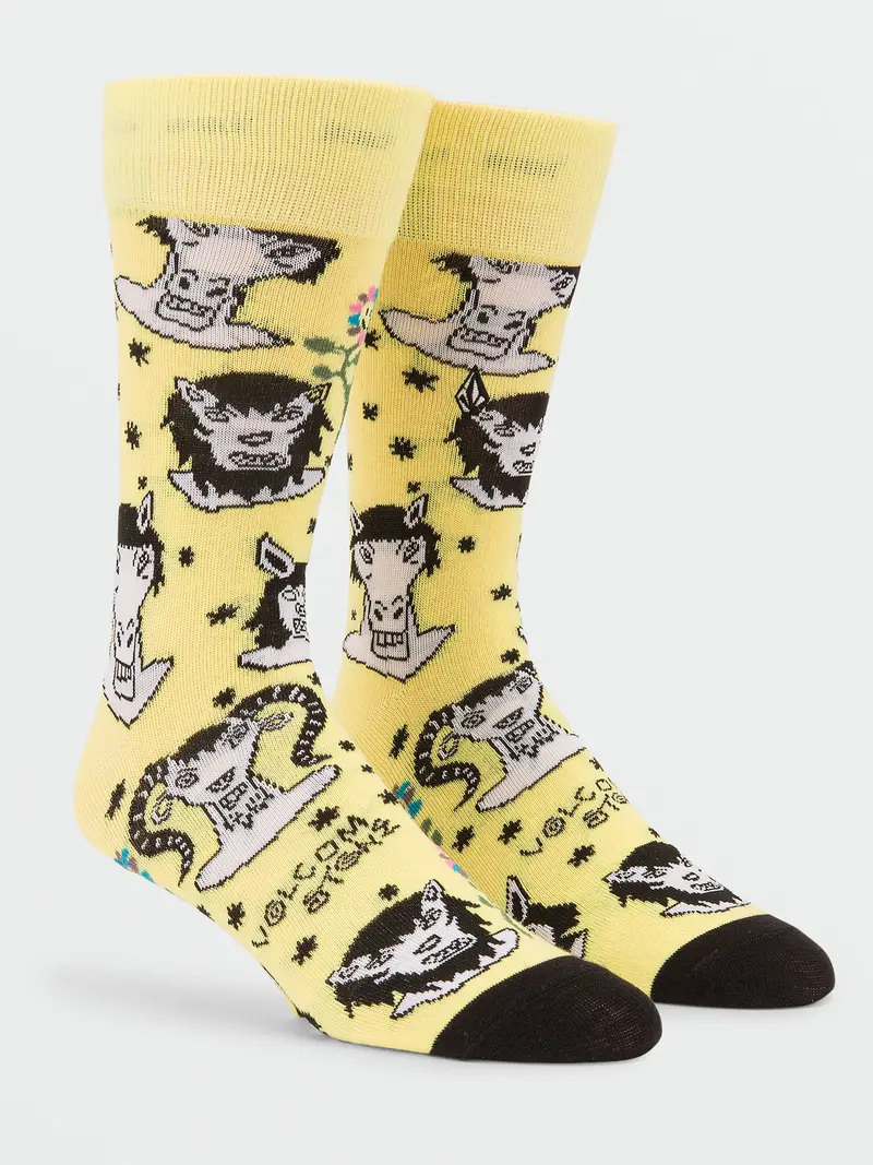 Volcom Surf Vitals Ozzy Socks In Glimmer Yellow 1