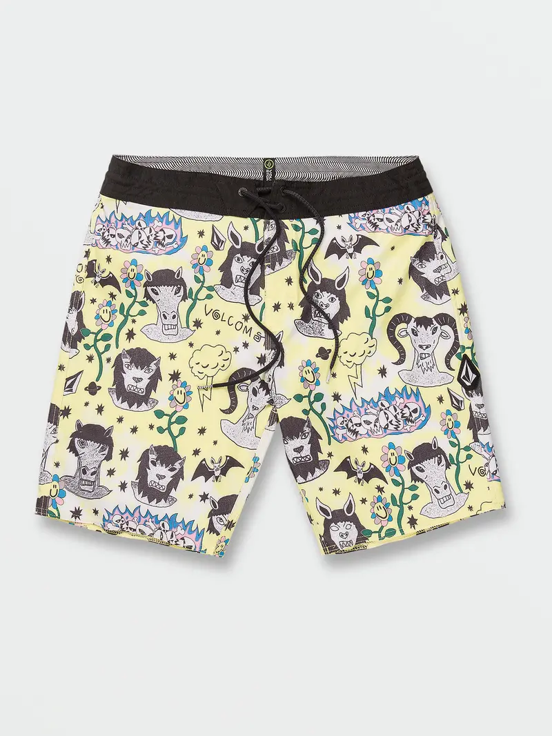 Volcom Surf Vitals Ozzy Stoney 19-Inch Boardshorts – Glimmer Yellow 1