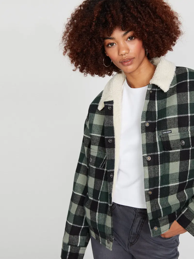 Volcom Weaton Water-Resistant Jacket In Dark Pine 1