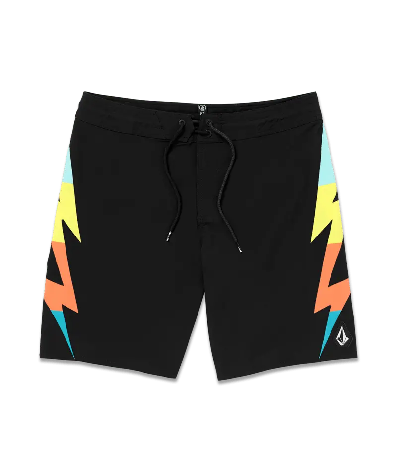 Volcom Zapped Liberators 19" Men'S Surf Trunks In Black 1