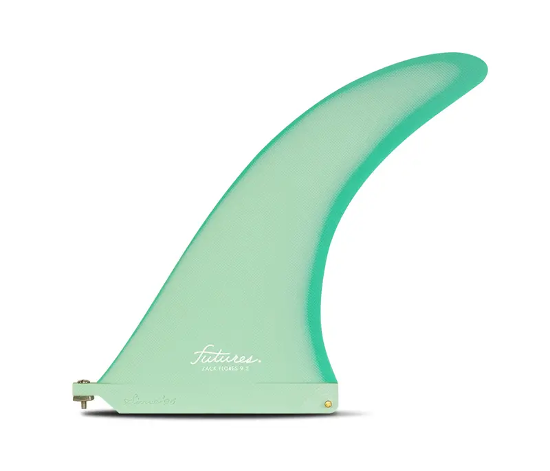 Zack Flores Fiberglass Single Fin Fcs Ii Compatible – Mint Green, 9.5 Inches 1